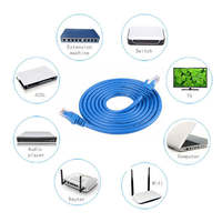 Kabel Ethernet PVC Kategori 6 Rakitan Pabrik Langsung RJ45 24AWG UTP 1M 1.5M 2M Kabel Patch LAN Harness untuk Penggunaan di Komputer