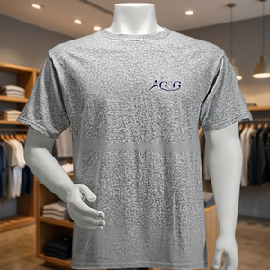 T-shirt pour homme 100% coton, col rond, design uni, respirant, anti-rides, séchage rapide, manches courtes, service OEM disponible - Product Image 2