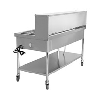 Chauffe-plats commercial Bain Marie Buffet Pan Steam Table avec verre
