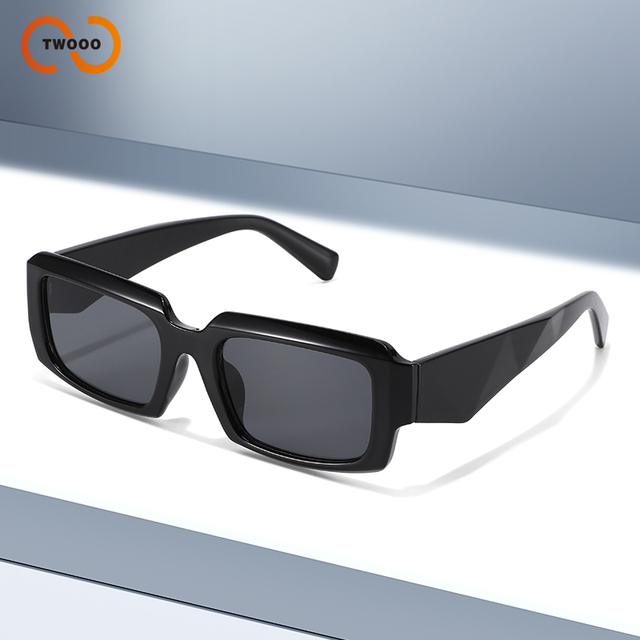 Twooo T1348 Classic Fashion Decoration Cool Men Square Frame Women Sunglasses