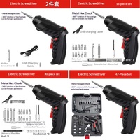 Perceuse-visseuse électrique multifonctionnelle à batterie lithium rechargeable, type pistolet, outil domestique compact
