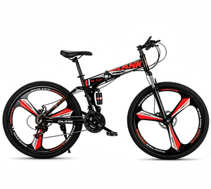 Vélo de montagne pliable en promotion, 21 vitesses, 26 pouces, cadre en acier haute teneur en carbone, double suspension, roues en alliage d'aluminium, freins à disque, pour adultes - Product Image 4