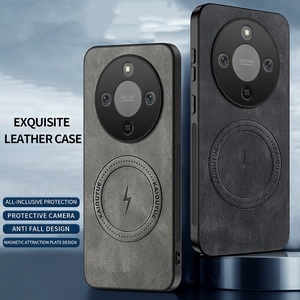 Custodia Protettiva Magnetica in Pelle PU Opaca per Obiettivo per Honor X9d / X70 / X9c <span class=keywords><strong>Smart</strong></span> / X60 Pro / X60 con Ricarica Wireless - Product Image 1