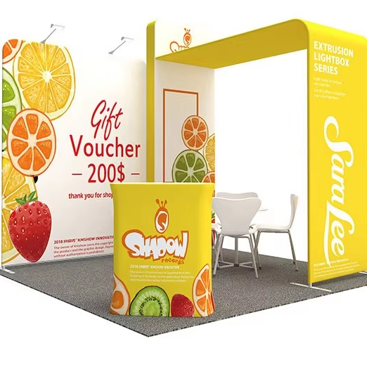 Light Weight Photo Booth Backdrops Stand for Exhibit and Event Show,Portable Customized Tension Fabric Banner Wall Stand