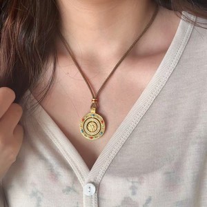 Collier pendentif fleur en cuivre Ruyi doré, chaîne en bambou à cinq couches plaqué or, serti <span class=keywords><strong>de</strong></span> cristaux et <span class=keywords><strong>strass</strong></span>, cadeau unisexe - Product Image 6