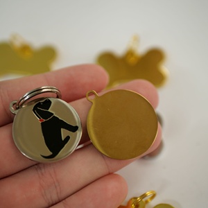 Etiquetas de Identificación para Perros Personalizadas al por Mayor, de Acero Inoxidable Chapado en Oro, Lavables, con Impresión UV, Multi-Estilo, Personalización DIY, <span class=keywords><strong>Megasun</strong></span> TG005 - Product Image 6