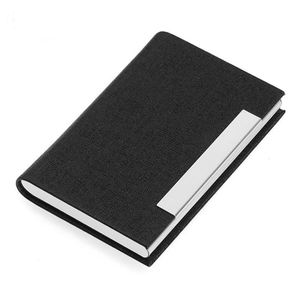 Porte-cartes professionnel portable en cuir PU avec logo personnalisé et acier inoxydable, modèle X49 - Product Image 4