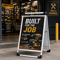 Panneau d'affichage commercial portable, amovible et recyclable pour les campagnes de vente au détail et les événements publics