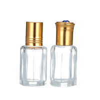 Petite Bouteille de Parfum Octogonale en Verre Borosilicate 3ml 6ml 9ml 12ml avec Bouchon à Bille, Pompe Pulvérisatrice, Couvercle ou Compte-Gouttes pour l'Emballage de Parfum