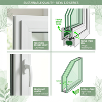 Deyu Série 120 – Porte battante horizontale en alliage d'aluminium avec isolation acoustique intégrée, moustiquaire magnétique en acier inoxydable et verre trempé pour hôtel