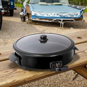 Olla Eléctrica de Acero Inoxidable con Placa Calefactora y Tapa de Vidrio Templado, Ahorradora de Energía, para Uso Doméstico, Enchufe Estadounidense - Product Image 4