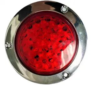 Luz vermelha de led para reboque 4 ", luz traseira redonda de 4", luzes traseiras de seta, luzes de freio para caminhões rv