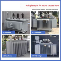 Transformateurs électriques immergés en cuivre fiables triphasés 400 V 100 200 250 kVA 10 33 35 kV 5000 kVA pour la distribution réseau