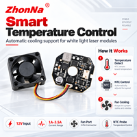 Module laser bleu ZhonNa avec carte de commande PCB, contrôle de température NTC, 1A-3.5A, ventilateur 12V, pièce pour équipement laser commercial