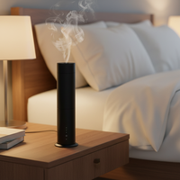 Diffuseur d'arômes électrique haut de gamme en aluminium 4000 mAh sans fil rechargeable à deux liquides, contrôlé par application, sans eau, design personnalisé pour hôtel