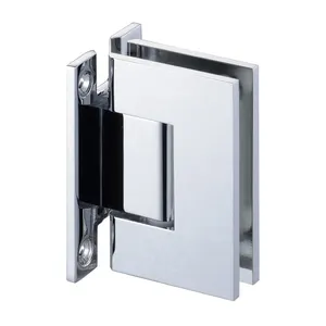 Charnière de porte de douche en verre poli miroir 304 à 90 degrés en acier inoxydable