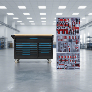 Hot Sales Tool Multi-Drawer With Tools Factory OEM Large Capacity Tool Storage Cabinet Tool Trolley <strong>Metal</strong> <strong>Workbench</strong> Tool Cabinet - Product Image 1
