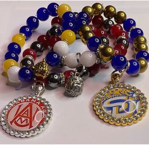 สร้อยข้อมือ HBCU ลาย Warren Easton McDonough JFK SU Alabama bulldogs เครื่องประดับวิทยาลัย HBCU สีดำ ประดับลูกปัดแก้ว - Product Image 3