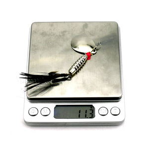 Leurre de pêche artificiel en métal de 7,7 cm et 11 g, spinnerbait et cuillère de pêche pour la pêche au bar, au brochet, à la truite, à la perche, au zander et au crappie - Product Image 3