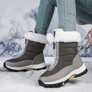 Vendita di qualità da <span class=keywords><strong>donna</strong></span> impermeabile in pelliccia di pecora stivali invernali taglio alto alla caviglia <span class=keywords><strong>scarpe</strong></span> da <span class=keywords><strong>Trekking</strong></span> caldo soletta in cotone buon prezzo per Western - Product Image 4
