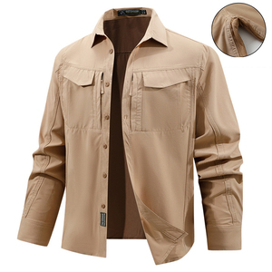 Camicia Casual da Uomo a Maniche Corte, Traspirante con Ventilazione Posteriore, Asciugatura Rapida, per Escursionismo, Caccia, Viaggi e Trekking - Product Image 4