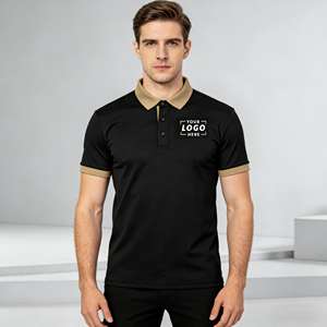 Chemises pour hommes personnalisées, anti-transpiration, protection UV, imprimées, tricotées, 100% coton, séchage rapide, extensibles, décontractées, manches courtes pour t-shirt - Product Image 1