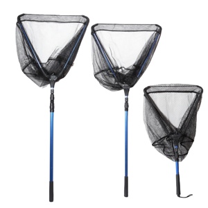 XN101 2023 Diskon Besar-besaran Segitiga Lipat 2 Bagian Teleskopik Ikan Mas Mengambang Terbang Memancing Jaring Pendaratan - Product Image 1