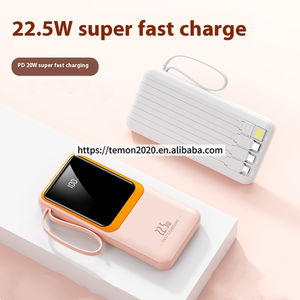Cargador Portátil PD de 22.5W con Carga Rápida, 20000mAh, 4 Cables, Pantalla LED, Linterna, para Viajes, Campamentos, Viajes de Negocios, USB-C - Product Image 4