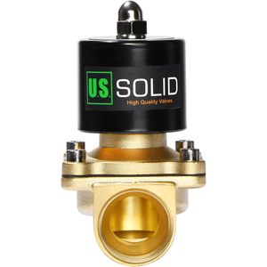 États-Unis Vanne solénoïde électrique en laiton massif 1 pouce 24 V CA normalement fermée pour l'air, l'eau non potable et le carburant - Product Image 2