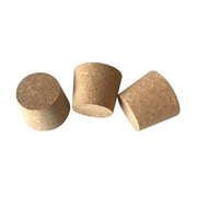 Bouchons coniques en liège pour bouteilles de vin et de bière, grands et petits, en bois synthétique imitation chêne brun clair pour bouteilles en verre