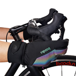 Upadq Cycling <b>Gloves</b> Black Rainbow Palm Waterproof <b>Warm</b> Bicycle <b>Gloves</b> Adult Unisex - Product Image 1