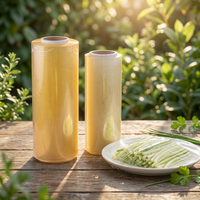Film alimentaire transparent en PVC jetable, emballage alimentaire, film plastique pour la cuisine, prix de gros d'usine