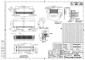 Connecteur FFC FPC à pas de 0,5 mm ZIF vertical SMD/SMT 24/34 broches avec bornes en alliage de cuivre et placage en or - Product Image 4