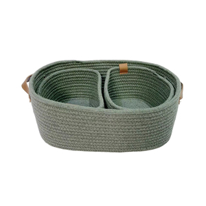 Cestini portaoggetti pieghevoli Extra Large fatti a mano cestino in corda di cotone intrecciato <span class=keywords><strong>cesto</strong></span> portabiancheria regalo giocattolo per bambini con manici - Product Image 5