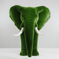 Statue d'éléphant artificielle en métal de 250 cm, taille réelle, écologique, pour mariage, jardin, décoration extérieure pour hôtel et complexe hôtelier