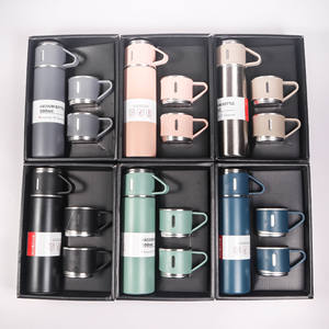 304 Aço Inoxidável Vacuum Flask Set 500ml com copos 3pcs - Product Image 1