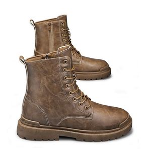 Dropshipping Durable Luxury Retro Classical Fashion Outdoor Lace-Up Dress Shoes Black Brown Genuine Leather Chelsea Boots Men - Product Image 6