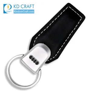 Factory Price Wholesale Custom Blank Metal Branded Luxury Leather Keychain For Promotion