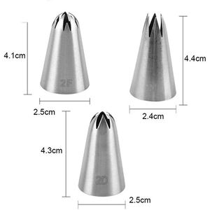 1M 2D 2F زهرة الفولاذ المقاوم للصدأ بودرة الأنابيب الفوهات المعجنات فندان أدوات - Product Image 3