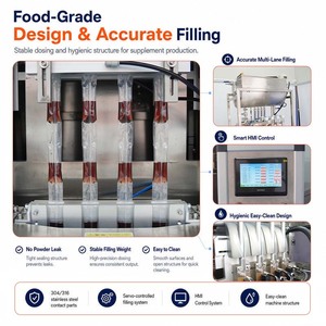 Machine d'emballage automatique haute vitesse à <span class=keywords><strong>4</strong></span> voies pour sachets de sauce, machine de remplissage multi-voies pour sachets de liquide (ketchup), 5-20g, pour sachets de miel en stick - Product Image 5