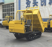 Fabriqué en Chine Mini Dumper chenillé multifonctionnel Mini Dumper Transporter camion à benne basculante pour les machines de construction