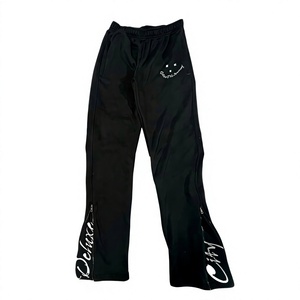 Ensemble de survêtement polaire personnalisé pour femme, avec sweat à capuche zippé intégral effet vieilli et pantalon de jogging, vêtements de sport décontractés avec logo en strass - Product Image 5