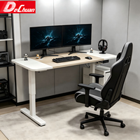 Bureau de jeu électrique intelligent avec plateau bicolore pour salles d'e-sport