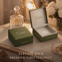 Boîte à bagues d'emballage de boucle d'oreille de mariage de fiançailles en papier double de luxe avec logo personnalisé