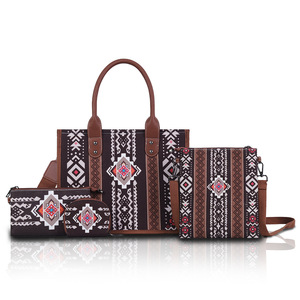 <span class=keywords><strong>Sac</strong></span> fourre-tout quatre pièces de style <span class=keywords><strong>ethnique</strong></span> <span class=keywords><strong>bohème</strong></span>, un <span class=keywords><strong>sac</strong></span> à bandoulière de rangement de grande capacité pour le travail et les déplacements - Product Image 3