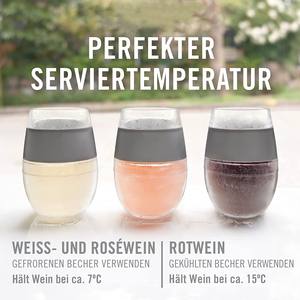 10 Oz ठंडा कप दोहरी दीवार अछूता Freezable पेय द्रुतशीतन के लिए ठंड के साथ जेल चश्मा लाल और सफेद शराब गिलास - Product Image 4