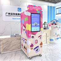 Máquina Expendedora Inteligente de Helados, Sushi y Alimentos Congelados con Ingredientes y Mermeladas, Habilitada para SDK, Operada con Monedas, Pantalla Táctil y Wi-Fi