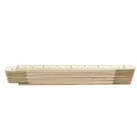 Règle en bois pliante 6.6 pieds/2 mètres-Double face en pouces et mesures métriques pour charpentier et travail du bois