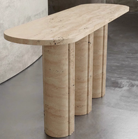 Table basse de luxe moderne en travertin table basse extensible pour la maison bars salons meubles de salle à manger en pierre naturelle