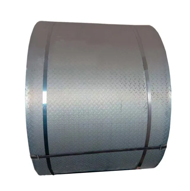 High Quality SS400 A36 S235JR Patterned Tear Drop Steel Coils Hot Rolled Checkered Steel Plate